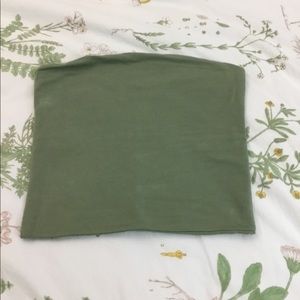 Brandy Melville Olive Green Tube Top